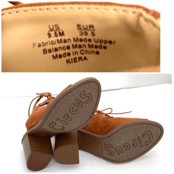 CIRCUS by Sam Edelman Kiera Ghillie Ankle lace up Bootio in Tan - Picture 9 of 9